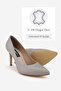 Women's Gray Genuine Leather Thin Heel Stiletto Shoes, Size 35-41 - 3