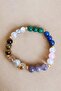 Leo zodiac bracelet (tiger eye, agate, rose quartz, amethyst, citrine, crystal quartz, malachite) - 7