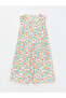 Crew Neck Patterned Girl's Dress - 2