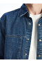 Regular Fit Long Sleeve Men's Jean Shirt (W4) - 3