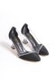 Lurex Stone Transparent Heeled Women's Evening Dress Shoes - 3