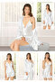Women's Ecru Satin Piping Detailed Boxed 6-Piece Bridal Dowry Set Th.Clvr.8630.Lss