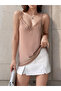 Women's Beige Rope Strap Lace Stylish Blouse
