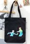 Eskrim Black Unisex Canvas Bag Gabardine Canvas