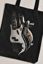 Electric Guitar Black Unisex Canvas Bag Gabardine Canvas - 2