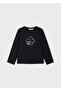 178 Girls' Black Long Sleeve Bodysuit