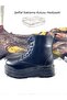 Black Leather Boots New Season Boots Quality Boots Waterproof Boots Yellow Stitched Leather Boots - 2