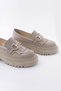 Genuine Leather Women's Moccasin Thick Soled Tassel Casual Shoes - 5