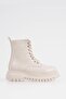 Women's Lace-up Boots Comfortable Shoes with Thick Serrated Soles - 2