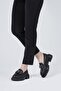 Genuine Leather Women's Chain Loafer Thick Soled Loafer Shoes