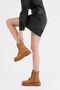 Women's Lace-up Boots Comfortable Shoes with Thick Serrated Soles - 7