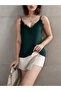 Green Lace Stylish Women's Blouse - Rope Strap - 2