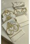 Bedding Set, Maras Handwork Gold and Silver Glitter Embroidered Cotton Satin Duvet Cover Set 6 Pieces - 6