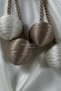 Luxury Curtain Tieback 4-Pack Cream Coffee Ceiling Rod Bracket Single Accessory - 4