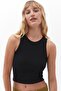 Crop Halter Neck Ribbed Stretchy Knitted Undershirt Homewear
