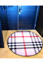 Mira Round Black Red Plaid Patterned Woven Base Decorative Carpet 5740 - 4