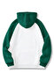 Hooded White-Green Sleeved Houston Space Oversized Sweatshirt - 3