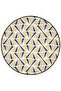Yellow Gray Theme Geometric Patterned Round Woven Base Modern Decorative Carpet 6089 - 3