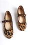Women's Leopard Mary Jane Ballerina Flats - 6