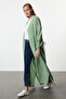 Khaki Handle Drawstring Woven Cap & Ferace & Abaya Tctaw25Kf00016 - 2