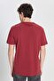 Men's 100% Cotton V-Neck Claret Red Slim Fit Slim Fit T-Shirt - 6