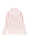 Pink Girls Striped Stand Collar Knitted T-Shirt Tkdaw25Ts00003 - 5