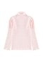 Pink Girls Striped Stand Collar Knitted T-Shirt Tkdaw25Ts00003 - 4