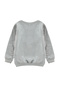 Gray Melange Slogan Cotton Knitted Sweatshirt Tkdaw25Sw00013 - 2