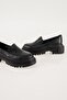 Genuine Leather Women's Moccasin Thick Serrated Sole Shoes - 3