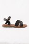 Genuine Leather Women's Sandals Slippers Cross Knit Banded Flat Comfortable - 3