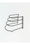 METALAY Metal 3-Piece Pan Shelf, Black Organizer Shelf Black