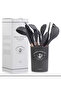 Silicone 11-piece Ladle Set - Heat Resistant, with Spatula Stand, Pasta and Beater Ladle