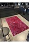 Patterned Woven Base Decorative Carpet in Pink Red Tones 5756