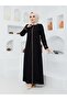 Elegant High-Quality Graceful Abaya with Stone Embroidery on the Sleeves and Body