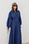 Poplin Volume Skirt - Indigo - 3