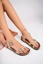 Women's Anatomical Sole Guaranteed Easy-To-Wear Flip-Flop Sandals with Snap-On Straps Mayari Sandals Beige - 5