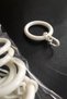 Rustic Curtain Ring and Clip White Color - 10 Pieces - 2