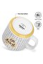 2-Piece Printed Coffee Mug 490mL ''HAPPY DAY CHECKED'', Ceramic Coffee Mug with Handle - 2