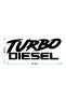 27X10 cm Turbo Auto Sticker - Special Design Glass Lettering