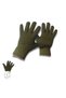Autumn Winter Knitwear Knit Khaki Green Gloves Double Layer