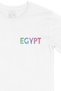 White T-shirt with Egyptian Colorful Pocket Logo Design - 2