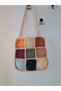 Straw Colored Motif Handbag Hand Knitted - 4