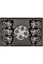 Turkish Coffee Presentation Set Metal Coffee Cup Set Coffee Cup Porcelain 6 Pieces (Silver) Bşramdl1 - 6