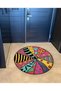 Mira Round Multicolored Shapes Woven Base Decorative Carpet 5768 - 4