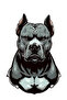 Aggressive Pitbull Sticker Car, Motorcycle, Helmet, Laptop, Glass Sticker 13X10 cm