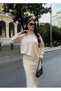 Full Fisher Straight Skirt Women's Knitting Suit - 2