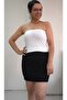 Ecru (Off-White) Strapless Combed Viscose Badi Tank Top T-Shirt - 4