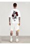 Men's Oversize T-shirt White Rose Back Print White