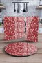 Glass Serving Plate Set of 3, Mixed Set, Red, Christmas Patterned