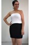 Ecru (Off-White) Strapless Combed Viscose Badi Tank Top T-Shirt - 6